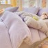 Milk velvet duvet cover single piece, winter thick coral velvet duvet cover single item, household double flannel duvet cover wholesale