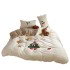 Winter Thick Milk Velvet Four Piece Set ins Cute Cartoon Sheep Velvet Towel Embroidered Bed Sheet Bedding Set