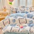 Thickened milk fleece four piece set for winter warmth, coral fleece bed sheet, duvet cover with fleece, three piece set on the bed, flannel