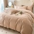 High end delicate and soft volcanic small brushed pure cotton four piece set, 100% cotton bed sheet, winter thick bedding