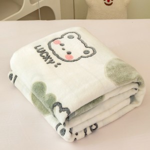 A-class flannel blanket, thickened warm coral fleece blanket, snowflake fleece cover blanket, office nap blanket wholesale