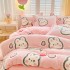 Thickened milk fleece four piece set for winter warmth, coral fleece bed sheet, duvet cover with fleece, three piece set on the bed, flannel