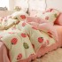 Thickened winter milk velvet four piece bed cover, bed sheet set, small and fresh Nantong home textile bedding
