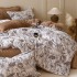 Thickened winter milk velvet four piece bed cover, bed sheet set, small and fresh Nantong home textile bedding