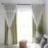 2021 Cross border Shopee AliExpress Embroidered Window Screen Rural Style Hanging Basket Living Room Bedroom Double layer Curtain Screen