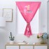 Simple no punching magic sticker printed curtains, semi blackout curtains, finished short curtains, pink triangular towers, cross-border exclusive supply Simple no punching magic sticker printed curtains, semi blackout curtains, finished short curtains, pink triangular towers, cross-border exclusive supply