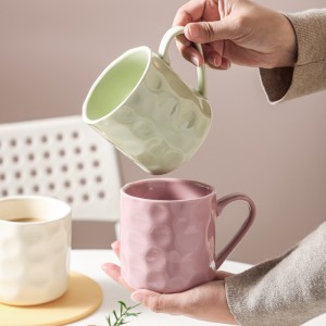 Household mug set with high aesthetic value and high-end feel, ceramic cups, light luxury household water cups, tea sets, living room