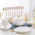Ceramic household European bone china tableware, bowls, plates, plates, and household business gift combinations can be freely matched Ceramic household European bone china tableware, bowls, plates, plates, and household business gift combinations can be freely matched