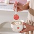 Bowl and Spoon Set Cute Rice Bowl Nordic Style Combination Tableware Ceramic Bowl ins High Appearance Bowl Dish Home Soup Bowl Bowl and Spoon Set Cute Rice Bowl Nordic Style Combination Tableware Ceramic Bowl ins High Appearance Bowl Dish Home Soup Bowl