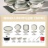 High end feeling bowl and dish set for home use 2024 new simple bowl and dish for housewarming, ceramic underglaze color tableware and dishes