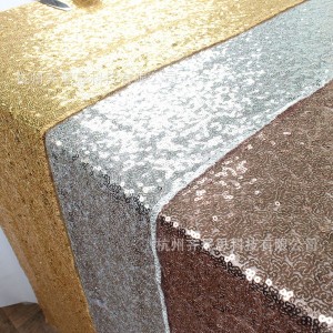 Cross border high-density sequin table flag tablecloth for foreign trade, hotel banquet tablecloth, wedding tablecloth, cross-border Amazon AliExpress