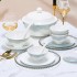 High end 2023 new underglaze color bone china tableware set Jingdezhen ceramic bowl and dish set for home relocation