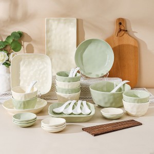 Cream style bowl and dish set for home use, bowl and dish set for home use, 2024 new dish set for high-end light luxury