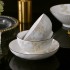 Light luxury household ceramic tableware with magnolia fragrance, bowls, plates, noodles, soup bowls, fish plates, free combination gifts