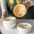Cute cartoon teddy bear, internet celebrity, Instagram style, 4.5-inch rice bowl, household ceramic bowl, underglaze color, heat-resistant rice bowl