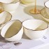 Free combination gift, high aesthetic value, light luxury coffee color, cream, household ceramic tableware set, bowls, plates, noodles, soup bowls, fish dishes