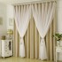 2021 Cross border Shopee AliExpress Pure Color Double Layer Living Room Bedroom Double Layer Curtain Cotton Curtain