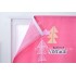 Simple no punching magic sticker printed curtains, semi blackout curtains, finished short curtains, pink triangular towers, cross-border exclusive supply Simple no punching magic sticker printed curtains, semi blackout curtains, finished short curtains, pink triangular towers, cross-border exclusive supply