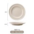 Home high-end 2024 new bowl and plate ceramic brushed milky white ceramic tableware set with Nordic minimalist style