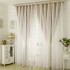 2021 Cross border Shopee AliExpress Pure Color Double Layer Living Room Bedroom Double Layer Curtain Cotton Curtain