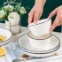Jingdezhen Ceramic Bowl and Dish Set Household Ceramic Eating Bowl, Noodles Bowl and Dish Combination Bowl and Dish Utensils