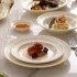 Home high-end 2024 new bowl and plate ceramic brushed milky white ceramic tableware set with Nordic minimalist style