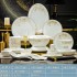 Ceramic Bowl and Dish Set Jingdezhen Home Light Luxury Moving Home Wedding Bone Porcelain Tableware Bowl and Dish Home Wholesale