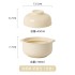 Cream style dual-purpose instant noodle bowl, multifunctional soup bowl, creative Japanese style covered household ceramic bowl set, high aesthetic value