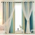 Internet celebrity new gradient star curtain hollow star shading curtain window screen foreign trade double-layer