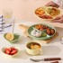 Divided dining plates, household breakfast utensils for one person, personalized ceramic simple ceramic plates, three grid divided plates wholesale Divided dining plates, household breakfast utensils for one person, personalized ceramic simple ceramic plates, three grid divided plates wholesale