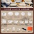 Wanjia 2024 New Jingdezhen Light Luxury Ceramic Tableware Set, Bowl and Dish Set, Household Bowl and Dish Set