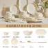 2024 new underglaze colored tableware and plates set for home use, with a sense of luxury and joy in moving into a new home