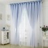 2021 Cross border Shopee AliExpress Pure Color Double Layer Living Room Bedroom Double Layer Curtain Cotton Curtain