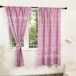 Foreign trade printed curtains, semi blackout curtains, sparkling stars, cross-border exclusive supply