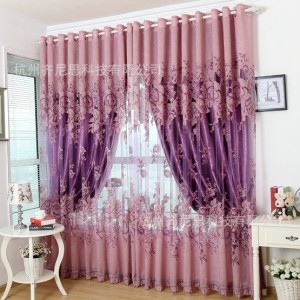 Curtains, Peony Jacquard, Rotten Flowers, Window Screens, Foreign Trade, Amazon, Ebay, AliExpress, Wish, Cross border