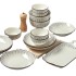 Japanese tableware and dishes set for home use 2024 new style simple modern housewarming new home tableware and dishes with high-end feeling