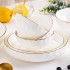 Ceramic household European bone china tableware, bowls, plates, plates, and household business gift combinations can be freely matched Ceramic household European bone china tableware, bowls, plates, plates, and household business gift combinations can be freely matched