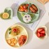 Divided dining plates, household breakfast utensils for one person, personalized ceramic simple ceramic plates, three grid divided plates wholesale Divided dining plates, household breakfast utensils for one person, personalized ceramic simple ceramic plates, three grid divided plates wholesale