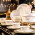Jingdezhen bone china tableware, large bowls, small bowls, ceramic bowls, plates, picturesque mountains and rivers, free combination, complete gift set, batch