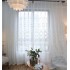 New translucent embroidered window screen white living room European style cotton thread embroidered window screen lantern screen