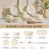 2024 new underglaze colored tableware and plates set for home use, with a sense of luxury and joy in moving into a new home
