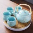 Jingdezhen Tiliang Ceramic Tea Set for Home Use, Modern, Simple, Handmade, Gold Plated Living Room Teapot, Tea Cup, and Tray Delivery