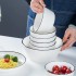 Ceramic rice bowl for 2-6 people, household large soup bowl, instant noodle bowl, modern minimalist tableware set, bowl set, set