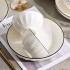 Home relief bowl, plate, soup bowl 2024 new ceramic tableware set, bowl utensils, rice bowl, plate combination simple