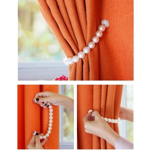 Cross border hot selling ABS pearl magnetic curtain strap curtain buckle without punching