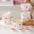 Bowl and Spoon Set Cute Rice Bowl Nordic Style Combination Tableware Ceramic Bowl ins High Appearance Bowl Dish Home Soup Bowl Bowl and Spoon Set Cute Rice Bowl Nordic Style Combination Tableware Ceramic Bowl ins High Appearance Bowl Dish Home Soup Bowl