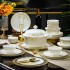 Ceramic Bowl and Dish Set Jingdezhen Home Light Luxury Moving Home Wedding Bone Porcelain Tableware Bowl and Dish Home Wholesale