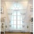 Cross border European style atmospheric mirror flower embroidery window screen transparent embroidery curtain living room bedroom curtains can be customized