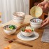 A set of high-quality ethnic style tableware, ceramic dining rice bowls, and household dishes that are particularly attractive