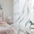Cross border large feather embroidered window screen, transparent embroidered curtain, living room and bedroom curtains can be customized
